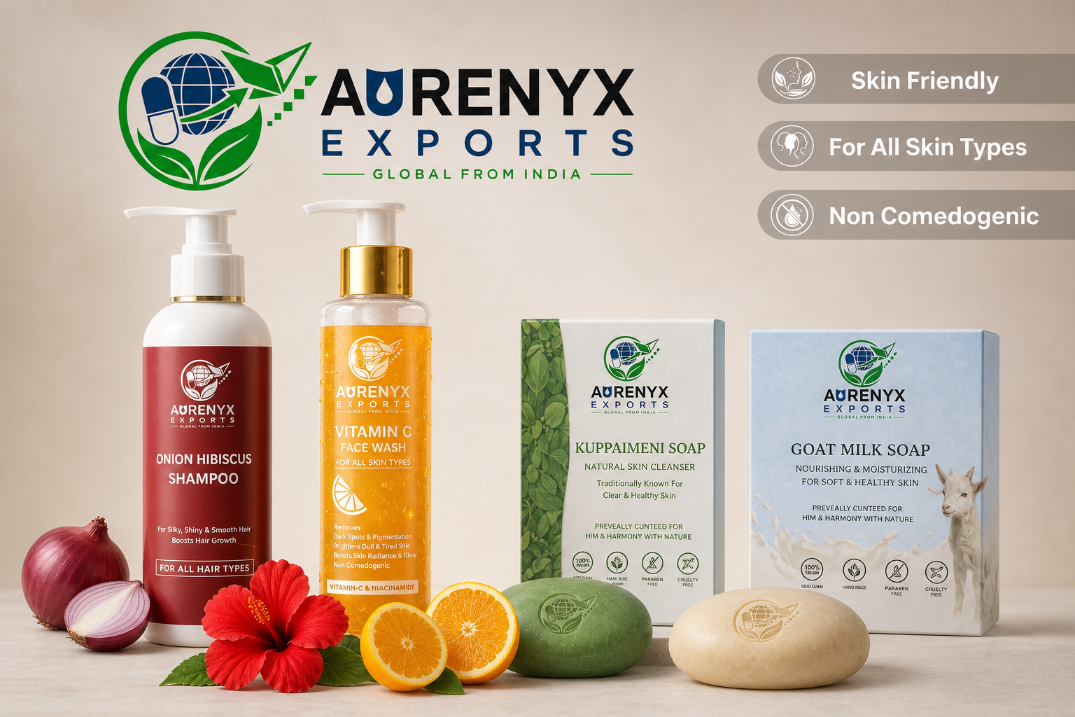 Aurenyx Exports — Shampoo, Face Wash & Soaps